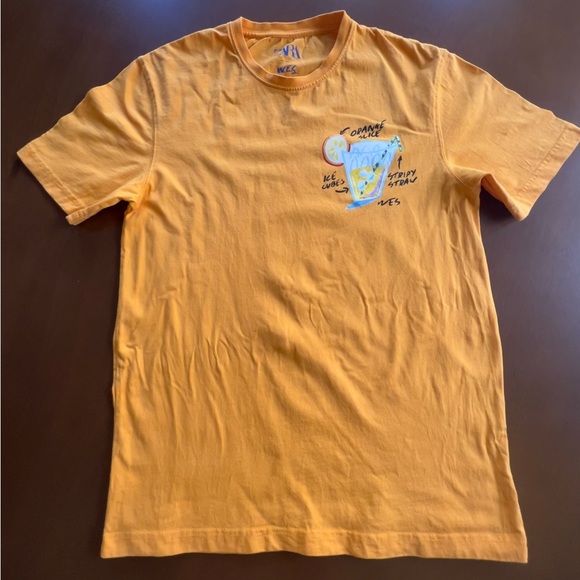Hard to find! Zara Man Wes Robinson Illustrated Orange Slice Drink Tee Shirt - Picture 10 of 10